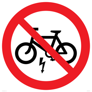 PV15309: P946 Prohibition: No electric bikes symbol only