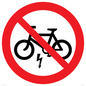 PV15309: P946 Prohibition: No electric bikes symbol only