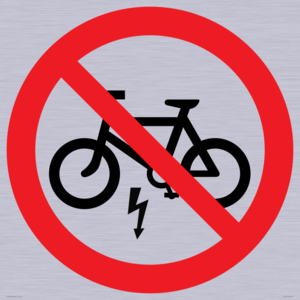 PV15309: P946 Prohibition: No electric bikes symbol only