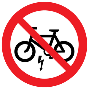 PV15309: P946 Prohibition: No electric bikes symbol only