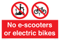 PV15327: No e-scooters or electric bikes