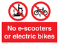 PV15327: No e-scooters or electric bikes