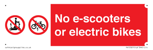 PV15327: No e-scooters or electric bikes