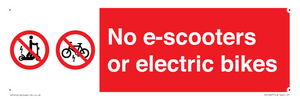 PV15327: No e-scooters or electric bikes