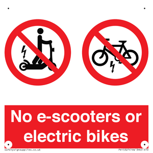 PV15327: No e-scooters or electric bikes