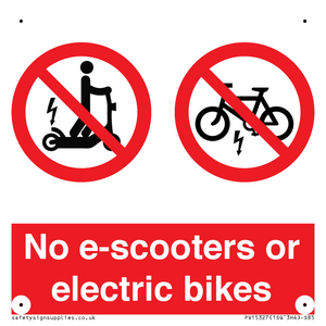 PV15327: No e-scooters or electric bikes
