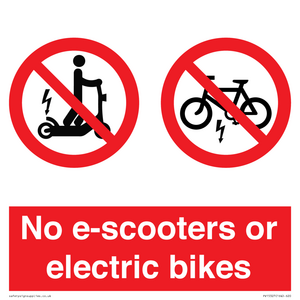 PV15327: No e-scooters or electric bikes