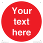 PV15512: Custom White Text on Red circle