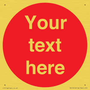 PV15512: Custom White Text on Red circle