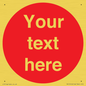 PV15512: Custom White Text on Red circle