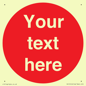 PV15512: Custom White Text on Red circle