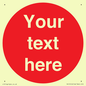 PV15512: Custom White Text on Red circle