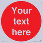 PV15512: Custom White Text on Red circle