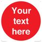 PV15512: Custom White Text on Red circle