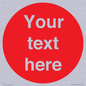 PV15512: Custom White Text on Red circle