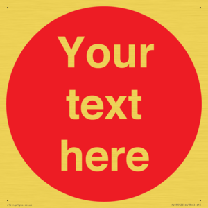PV15512: Custom White Text on Red circle