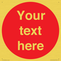 PV15512: Custom White Text on Red circle