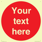 PV15512: Custom White Text on Red circle