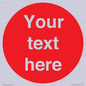 PV15512: Custom White Text on Red circle