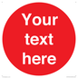 PV15512: Custom White Text on Red circle