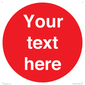 PV15512: Custom White Text on Red circle