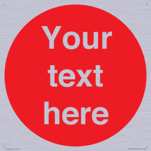 PV15512: Custom White Text on Red circle