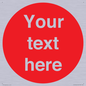 PV15512: Custom White Text on Red circle