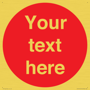 PV15512: Custom White Text on Red circle