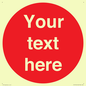 PV15512: Custom White Text on Red circle