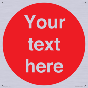PV15512: Custom White Text on Red circle