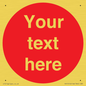 PV15512: Custom White Text on Red circle