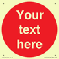 PV15512: Custom White Text on Red circle