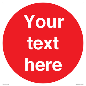 PV15512: Custom White Text on Red circle