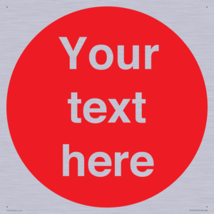 PV15512: Custom White Text on Red circle