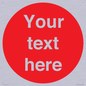PV15512: Custom White Text on Red circle