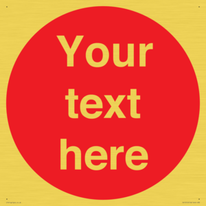 PV15512: Custom White Text on Red circle