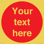 PV15512: Custom White Text on Red circle