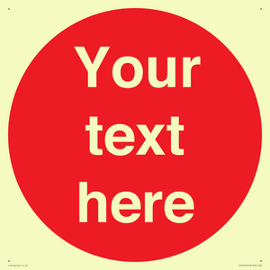 PV15512: Custom White Text on Red circle