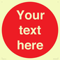 PV15512: Custom White Text on Red circle