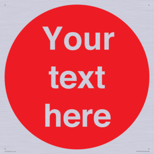 PV15512: Custom White Text on Red circle