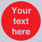 PV15512: Custom White Text on Red circle