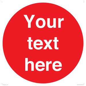 PV15512: Custom White Text on Red circle