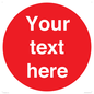 PV15512: Custom White Text on Red circle