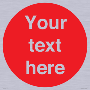 PV15512: Custom White Text on Red circle