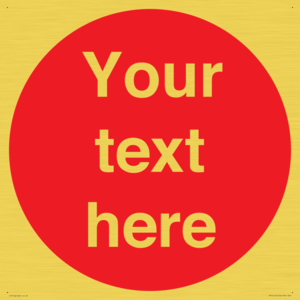 PV15512: Custom White Text on Red circle
