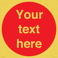 PV15512: Custom White Text on Red circle