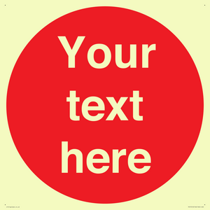 PV15512: Custom White Text on Red circle