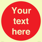 PV15512: Custom White Text on Red circle