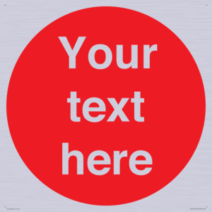 PV15512: Custom White Text on Red circle