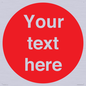 PV15512: Custom White Text on Red circle